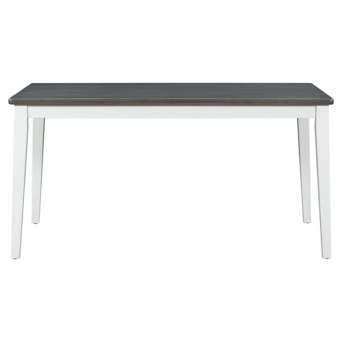 TREXM Classic and Traditional Style 6 - Piece Dining Set, Includes Dining Table  4 Upholstered Chairs & Bench (White+Gray)